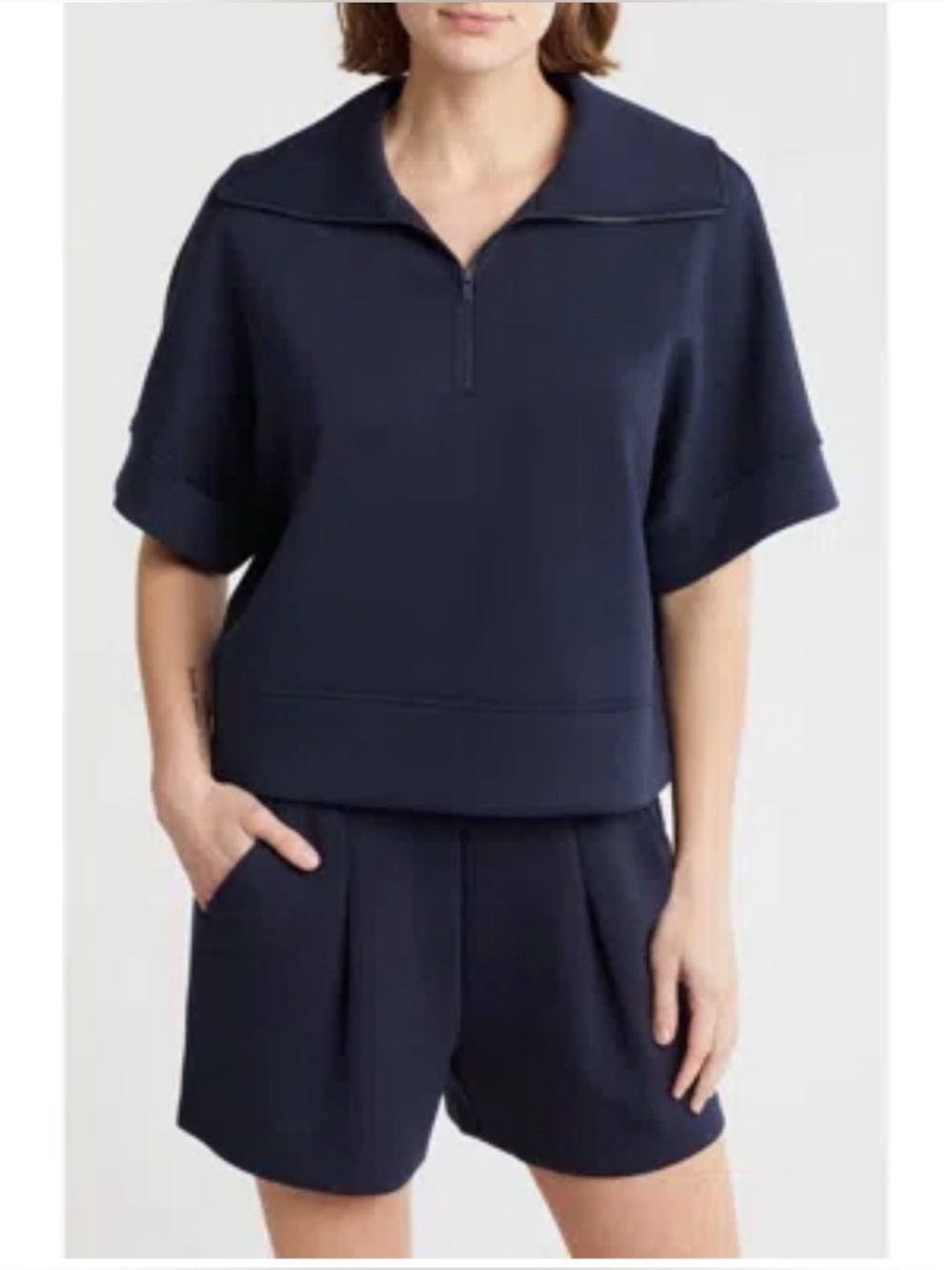 Quarter zip polo xs navy